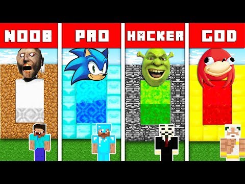 Minecraft Battle: SCARY SECRET PORTAL CHALLENGE: NOOB vs PRO vs HACKER vs GOD in Minecraft Animation
