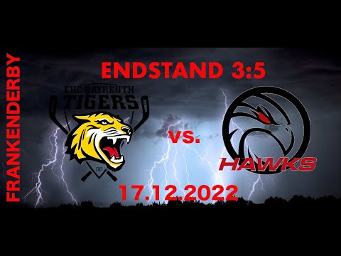 EHC Bayreuth vs. ESC Hassfurt HAWKS Hauptrunde 22/23 - Endstand 3:5 - 17.12.2022
