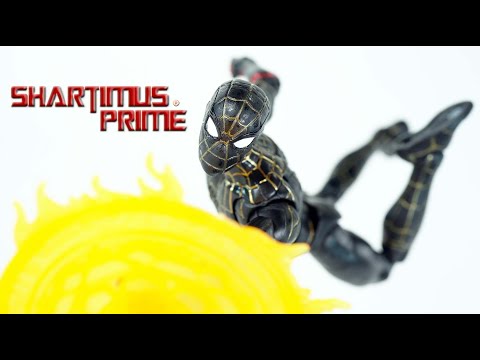 Marvel Legends Spider-Man No Way Home Black and Gold Suit Armadillo BAF MCU Hasbro Figure Review