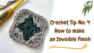 Crochet Tip No: 4, How to do the Invisible Finish, 🍃🌾🌿. #crochet #crochettips #crochettip #yarn
