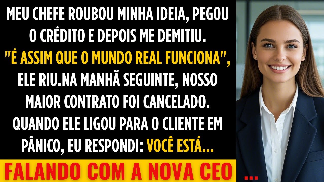 Meu chefe roubou minha ideia e depois me demitiu, mas eu tinha uma surpresa esperando por ele...