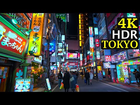 【4K HDR】 Tokyo Walk | Red Light District  Shinjuku Kabukicho | Japan Night Walking Tour (Dec. 2020)
