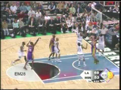 Los Angeles Lakers vs Minnesota Timberwolves 12/4/2007 Kobe Bryant 28 points