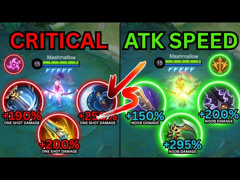 MIYA CRITICAL BUILD VS MIYA ATTACK SPEED BUILD ~ MLBB