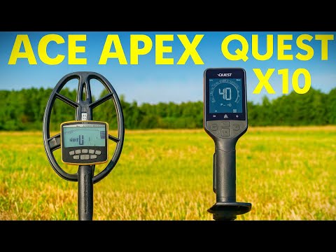 Garrett Ace Apex и Quest x10 тест металлоискателей на полигоне