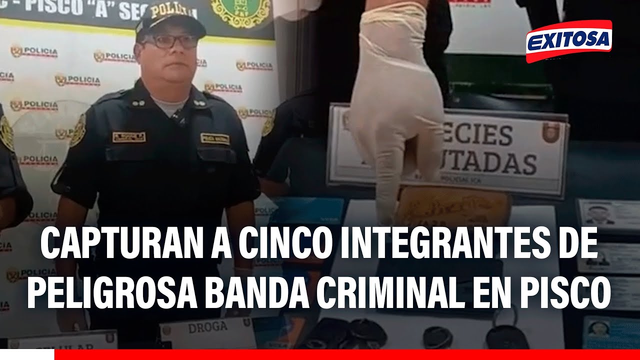 🔴🔵 Capturan a cinco integrantes de peligrosa banda criminal en Pisco