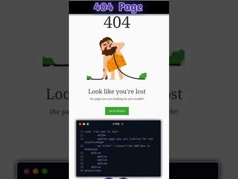 404 page error using html and css #html#css#js#page#ertor#404
