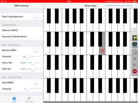 Musk MIDI Keyboard + AudioBus