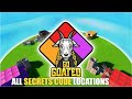 GO GOATED ZONE WARS MAP FORTNITE CREATIVE FIND ALL SECRET CODE LOCATIONS