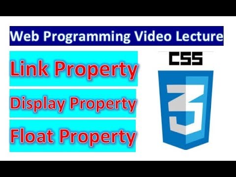 7 Link Property Display Property Float Property in CSS
