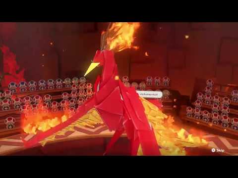 Fire Vellumental Boss Fight - Paper Mario The Origami King