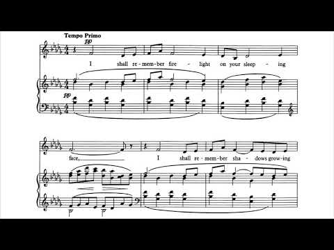 Ralph Vaughan Williams: Tired (From Four Last Songs) [Score Video]