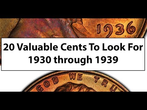 1930 TO 1939 - 20 Valuable Lincoln Wheat Cent Pennies To Look For