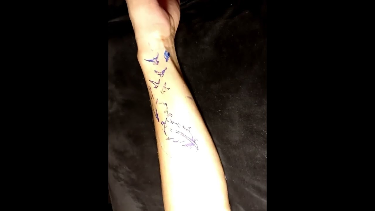 Feature with freedom Birds tattoo boy handside #shorts #follow #birds  #vampires_polour