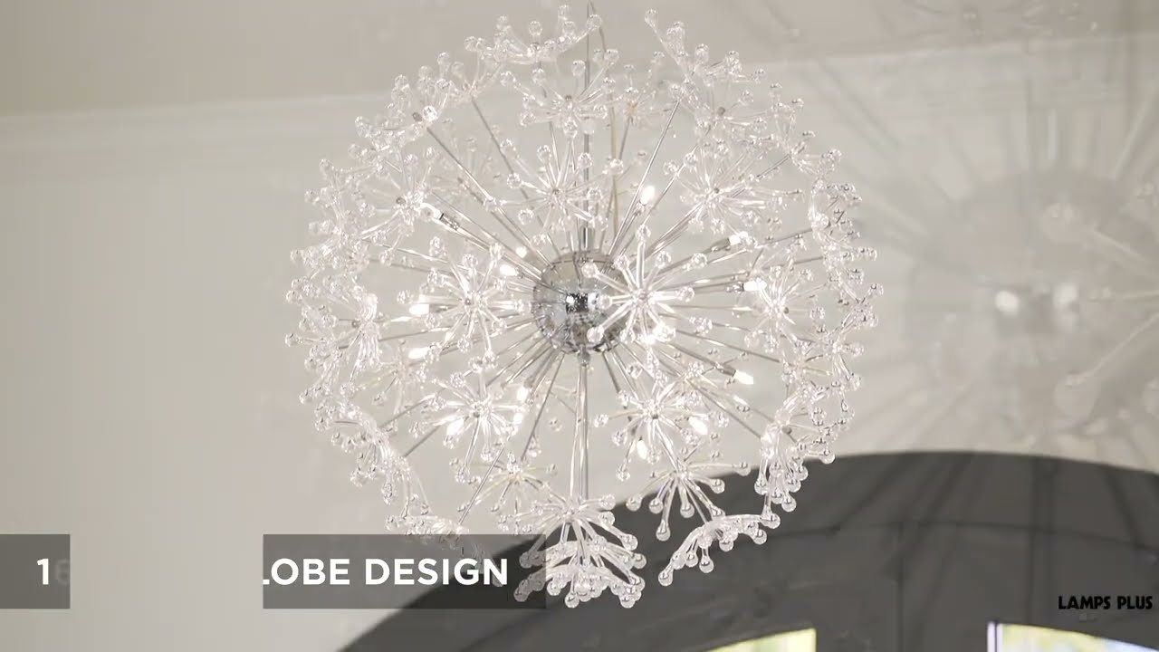 Video 1 Watch A Video About the Possini Euro Felicity Modern Chrome Flower Light Pendant