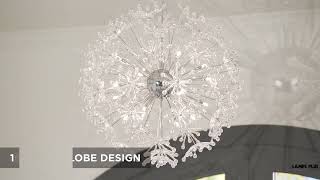 Watch A Video About the Possini Euro Felicity Modern Chrome Flower Light Pendant
