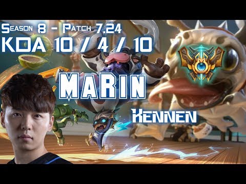 MaRin KENNEN vs MALPHITE Top - Patch 7.24 KR Ranked
