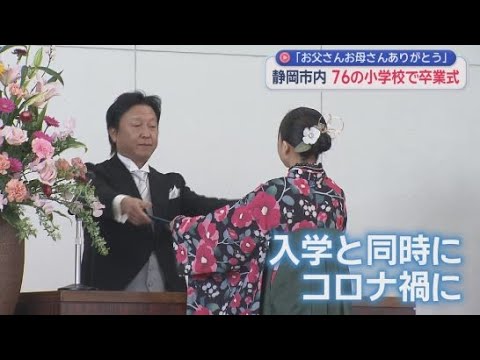 YouTube Video 静岡市内の小学校７６校で卒業式