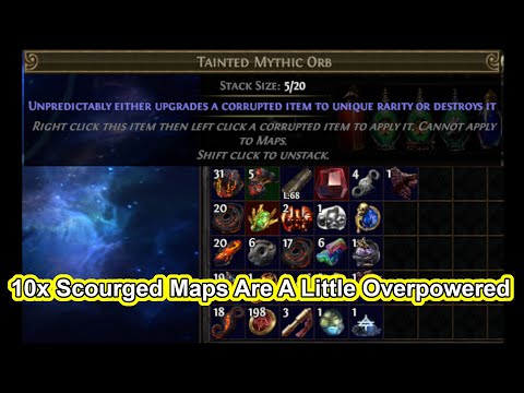 Ten-Scourged Map Are Loot Fountains - 130 Tainted Currency from one T1 map - Path Of Exile POE
