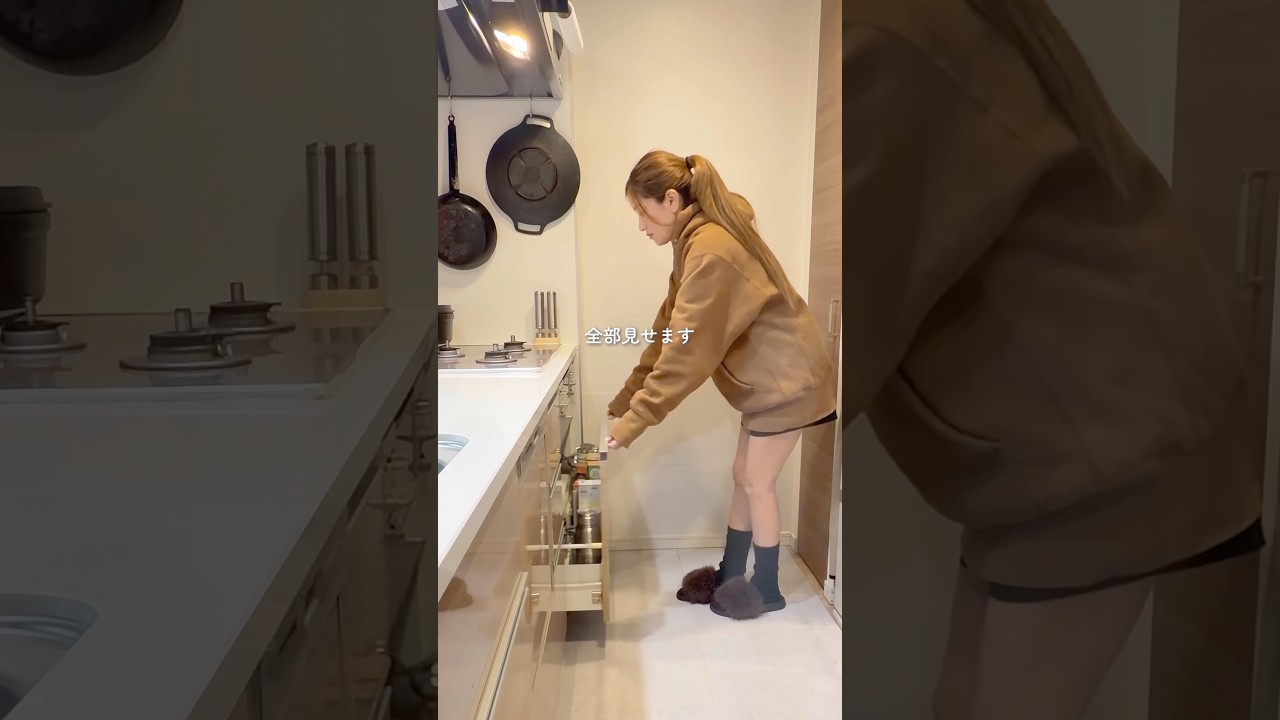 【キッチン収納】コンロ下収納｜全部見せます、