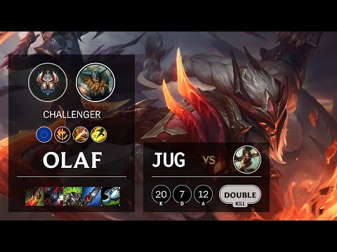 Olaf Jungle vs Nidalee - EUW Challenger Patch 10.16