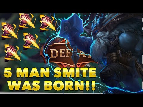 5 MAN SMITE WAS BORN!! - League of Legends Game
