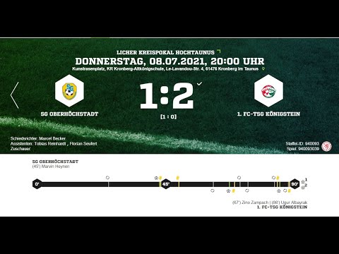 SG Oberhöchstadt - 1.FC-TSG Königstein | Kreispokal: Halbfinale | 1:2 |