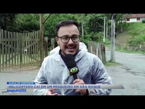 Helicóptero cai em pesqueiro de São Roque