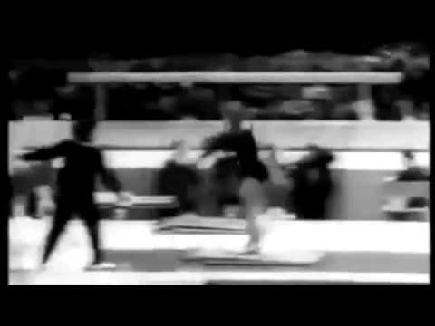 Larisa Latynina wins women's vault gold medal 1956