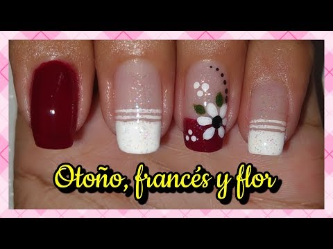 DECORACIÓN DE UÑAS OTOÑO | FLOR Y FRANCÉS ♥♥♥ NailArt By Andy