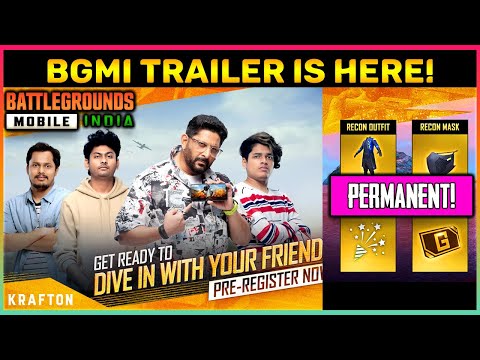 Battlegrounds Mobile India Trailer Is Here || Welcome Gift is Here || Permanent Outfits, Mask Title