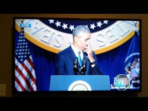 Joe Biden pistol shotgun wink meme Barack Obama farewell speech creepy