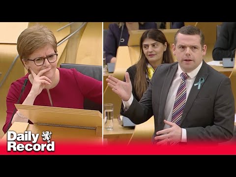 Ross calls Sturgeon 'fibbing First Minister' as they clash over future of shipbuilding in Scotland