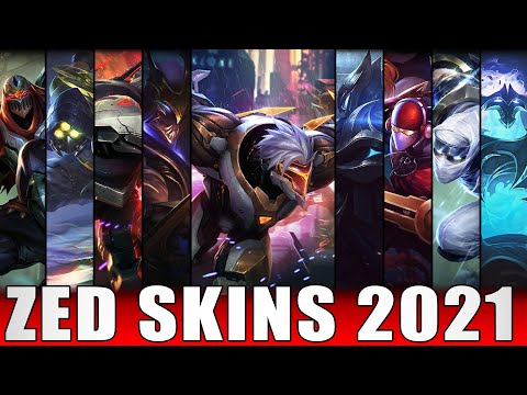 ALL ZED SKINS 2021 - Including PROJECT: Zed Prestige Edition Skin Spotlight (League of Legends)