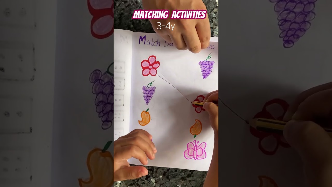 Matching worksheets | Easy worksheets | 3-4years #matching #lkgworksheet #preschoolactivities