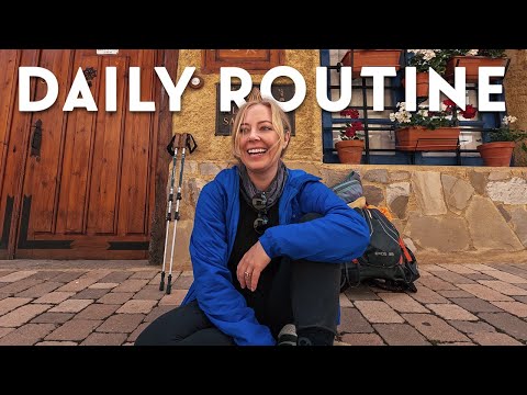 solo female daily routine walking the Camino de Santiago