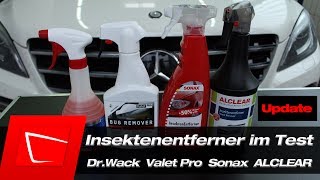 Dr.Wack CW1:100, Valet Pro Bug Remover, SONAX Insektenentferner, ALCLEAR Insektenentferner im Test