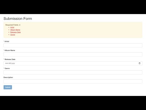 Javascript Form Validation Enable Submit Button When Required Fields Are Filled
