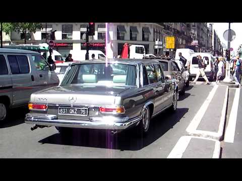 Mercedes Benz 600 Stopped at Red Light in Paris France