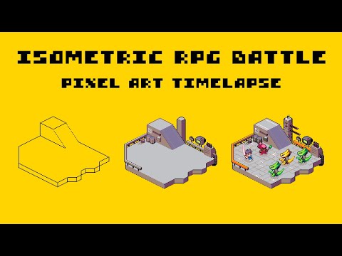 Isometric RPG Battle | Pixel Art Timelapse