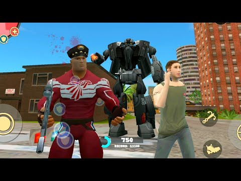 New Rope Hero Vice Town video - Secret Places #62 | big black robot car | Best Android Gameplay FHD