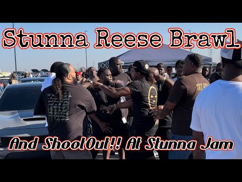 3 SHOT in BIG Brawl During  @1StunnaReese  Stunna JAM 2023 Car Bike & Sound
