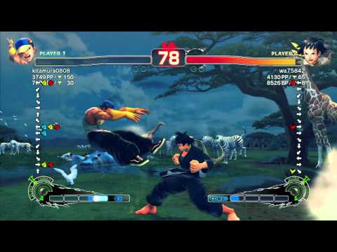 SSF4 AE: kitamura0808 (Yun) vs Haitani (Makoto) - Ranked Match (720p HD)