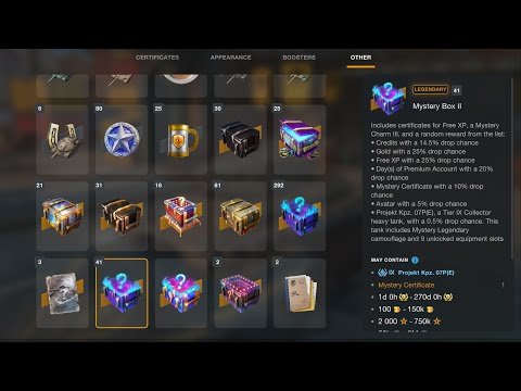 WOTB | OPENING 61X MYSTERY BOX LEVEL 2 CONTAINERS!!!