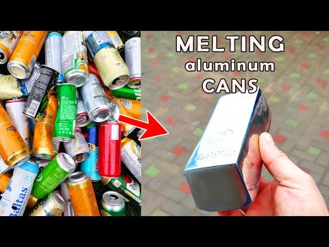 Massive Can Meltdown - Pure aluminum from cans ASMR Metal Meltdown - Trash To Treasure
