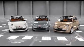 Fiat 500 Champagne White Silver