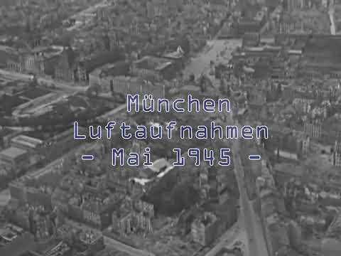 München Luftaufnahmen 1945 - Schäden der Weltkriegsbomben