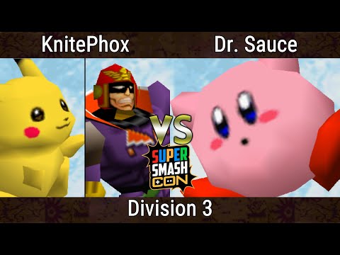 SSC 2023 - KnitePhox (Captain Falcon, Pikachu) Vs. Dr Sauce (Kirby) Smash Bros - SSB64