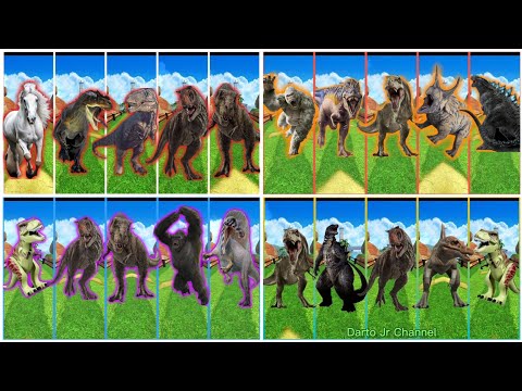 megamix dino videos. lego jurassic world vs carnotaurus vs t-rex spiderman vs kingkong vs godzilla