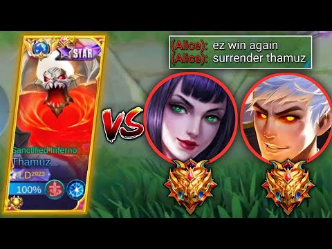 THAMUZ VS LIFESTEAL GODS ALICE AND ALUCARD | THEY BOTH DESTROYED MY TEAM 🔥🔥